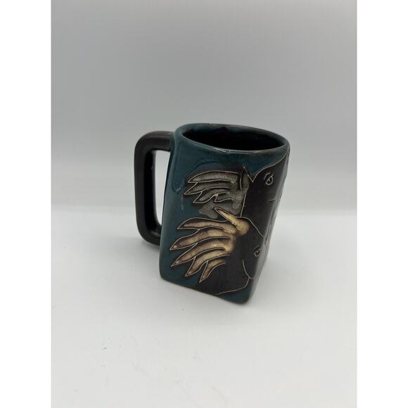 Mara Mexico Ceramic Pottery Wild Horses Green Coffee Mug Cup 12 oz - Picture 5 of 11